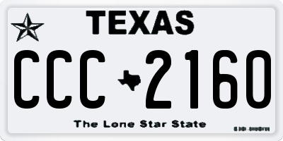 TX license plate CCC2160
