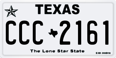 TX license plate CCC2161