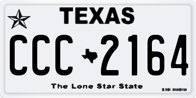 TX license plate CCC2164