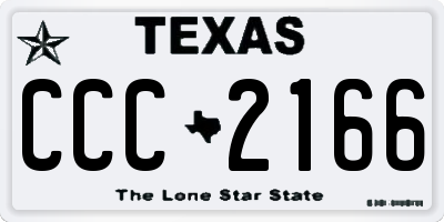 TX license plate CCC2166