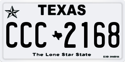 TX license plate CCC2168