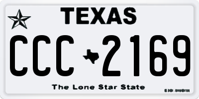 TX license plate CCC2169