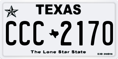 TX license plate CCC2170