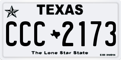 TX license plate CCC2173