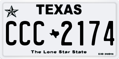 TX license plate CCC2174