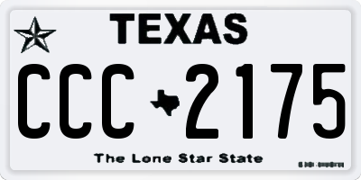 TX license plate CCC2175
