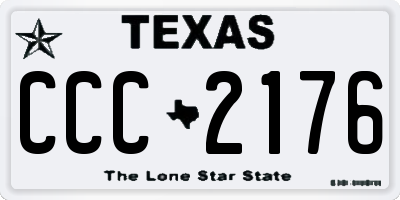 TX license plate CCC2176