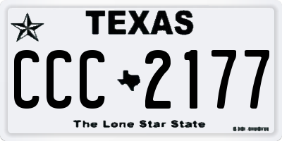 TX license plate CCC2177