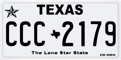 TX license plate CCC2179