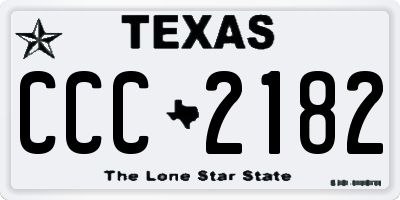 TX license plate CCC2182