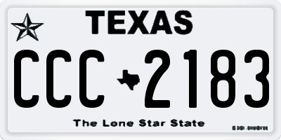 TX license plate CCC2183