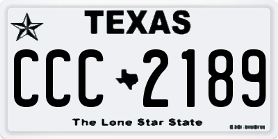 TX license plate CCC2189