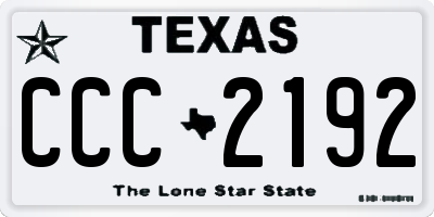 TX license plate CCC2192