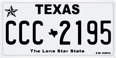 TX license plate CCC2195