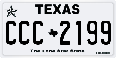 TX license plate CCC2199