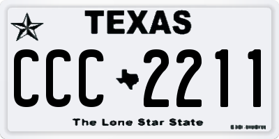 TX license plate CCC2211