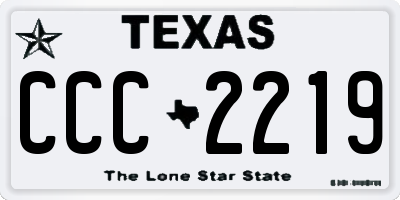 TX license plate CCC2219