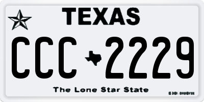 TX license plate CCC2229