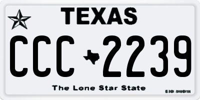 TX license plate CCC2239
