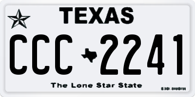 TX license plate CCC2241