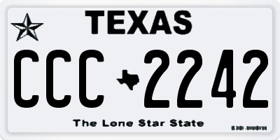 TX license plate CCC2242