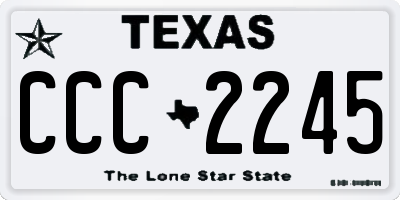 TX license plate CCC2245