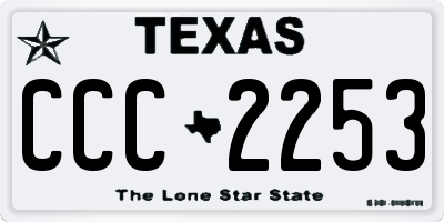 TX license plate CCC2253