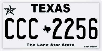 TX license plate CCC2256