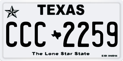 TX license plate CCC2259