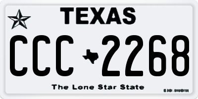 TX license plate CCC2268