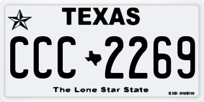 TX license plate CCC2269