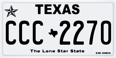 TX license plate CCC2270