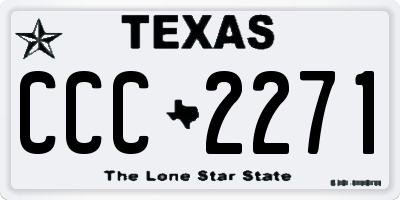 TX license plate CCC2271