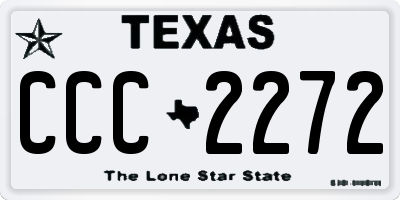TX license plate CCC2272