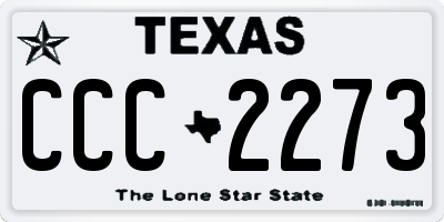TX license plate CCC2273