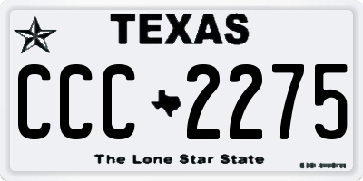 TX license plate CCC2275