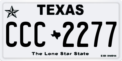 TX license plate CCC2277