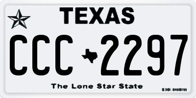 TX license plate CCC2297