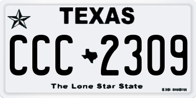 TX license plate CCC2309