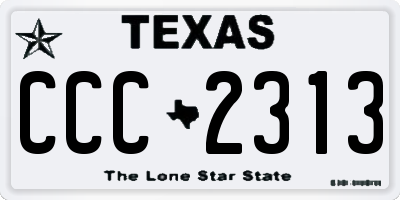 TX license plate CCC2313
