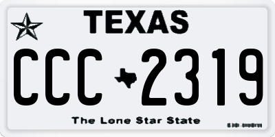 TX license plate CCC2319