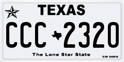TX license plate CCC2320