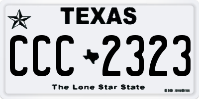 TX license plate CCC2323