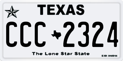 TX license plate CCC2324