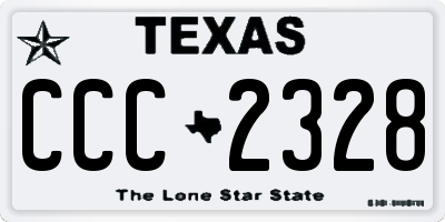 TX license plate CCC2328