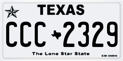 TX license plate CCC2329