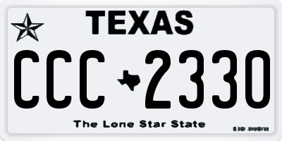 TX license plate CCC2330