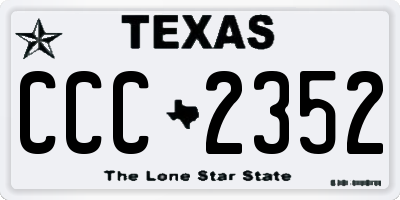 TX license plate CCC2352