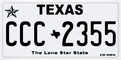 TX license plate CCC2355