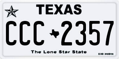 TX license plate CCC2357